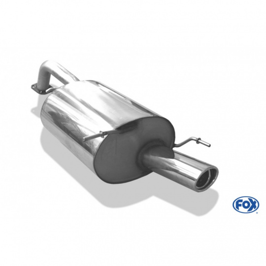 Fox Sportauspuff koncový tlumič výfuku s koncovkou 1x88x74 Typ 32 pro Daewoo Lacetti - Flieheck  s motorem 1.4, 1.6, 1.8