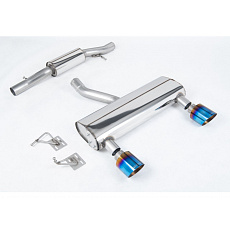 Milltek Sport výfukový systém cat-back s rezonátorem (tišší) pro Audi TT 3.2 V6 quattro Coupe/Roadster 2003-2006, typ koncovek: GT-115 titanově modré