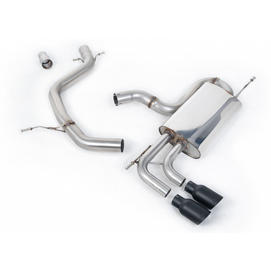 Milltek Sport výfukový systém cat-back bez rezonátoru (hlasitější) pro Volkswagen Golf Mk6 GT 1.4 TSI 160PS 2009-2013, typ koncovek: GT-80 černá