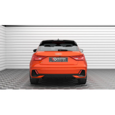 Maxton Design vložka zadního nárazníku pro Audi A1 GB, černý lesklý plast ABS, S-Line