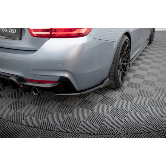 Maxton Design boční difuzory pod zadní nárazník v.5 pro BMW řada 4 F32, černý lesklý plast ABS, M-pack