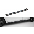 Maxton Design difuzory pod boční prahy s křidélky ver.2 pro Volkswagen Golf GTI Mk8, černý lesklý plast ABS