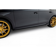 Maxton Design difuzory pod boční prahy s křidélky ver.2 pro Škoda Octavia RS Mk4, černý lesklý plast ABS