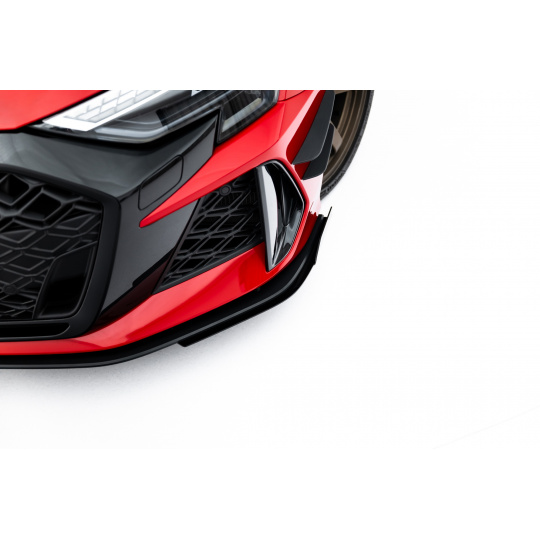 Maxton Design rohové spoilery pod přední nárazník pro Audi RS3 8Y Facelift, plast ABS bez povrchové úpravy, Sedan