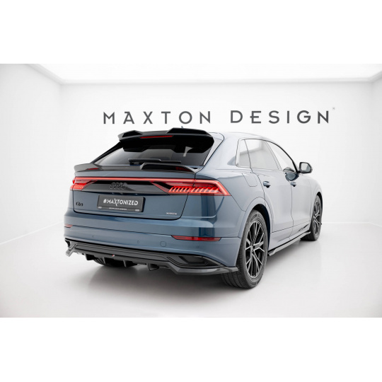 Maxton Design spoiler pod zadní nárazník s žebrováním pro Audi Q8 Mk 1, černý lesklý plast ABS Maxton Design spoiler pod zadní nárazník s žebrováním pro Audi Q8 Mk 1, černý lesklý plast ABS