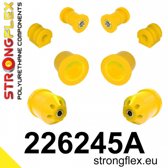 226245A: Strongflex Sada silentbloků předního zavěšení a zadního nosníku varianta SPORT