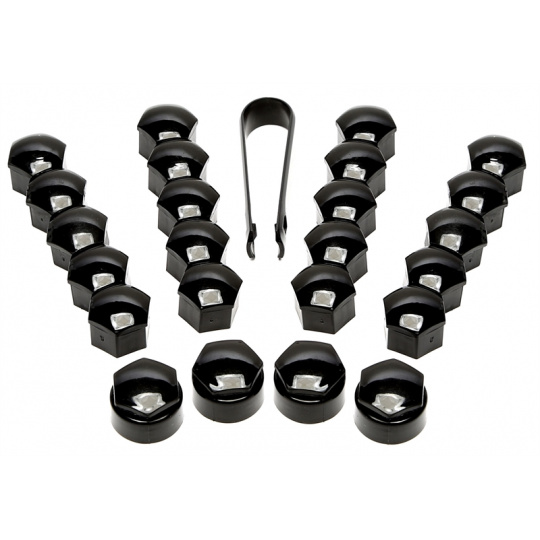 TA Technix sada krytů šroubů, černá lesklá, 17mm