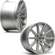 Sada konkávních ALU kol TA Technix XF2 pro Volkswagen Group / Mercedes, 2ks 8,5"x19" ET42 + 2ks 9,5"x19" ET35, rozteč 5x112, střed 66,6/57,1 - stříbrná