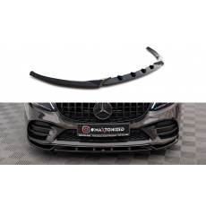 Maxton Design spoiler pod přední nárazník ver.2 pro Mercedes třída C W205 Facelift/AMG-Line/Coupe, W205 Facelift/AMG-Line/Sedan, černý lesklý plast ABS