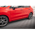 Maxton Design difuzory pod boční prahy pro Fiat 500X Mk1 Facelift Sport, černý lesklý plast ABS