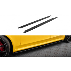 Maxton Design "Street Pro" difuzory pod boční prahy pro Audi RS4 B8, plast ABS bez povrchové úpravy, s červenou linkou