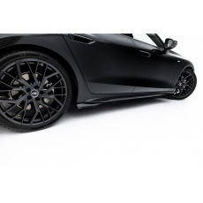 Maxton Design difuzory pod boční prahy pro Audi A6 C9, černý lesklý plast ABS, Avant S-Line / Sedan S-Line