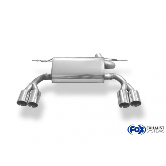 Fox Sportauspuff koncový tlumič výfuku s koncovkou 2x80 Typ 25 na obou stranách pro BMW řada 3 F30, F31 s motorem 2.0 D Fox Sportauspuff koncový tlumič výfuku s koncovkou 2x80 Typ 25 na obou stranách pro BMW řada 3 F30, F31 s motorem 2.0 D
