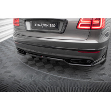 Maxton Design středový spoiler pod zadní nárazník s žebrováním pro Bentley Bentayga Mk1, černý lesklý plast ABS