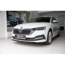 Maxton Design spoiler pod přední nárazník ver.2 pro Škoda Octavia Mk4, černý lesklý plast ABS