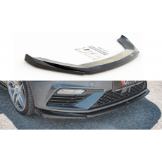 Maxton Design spoiler pod přední nárazník ver.5 pro Seat Leon Cupra Mk3 Facelift, černý lesklý plast ABS Maxton Design spoiler pod přední nárazník ver.5 pro Seat Leon Cupra Mk3 Facelift, černý lesklý plast ABS
