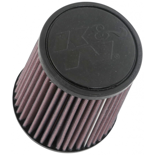 K&N univerzální kulatý zkosený filtr se vstupem 76 mm a výškou 152 mm, gumový vrchlík, průměr základny 127 mm