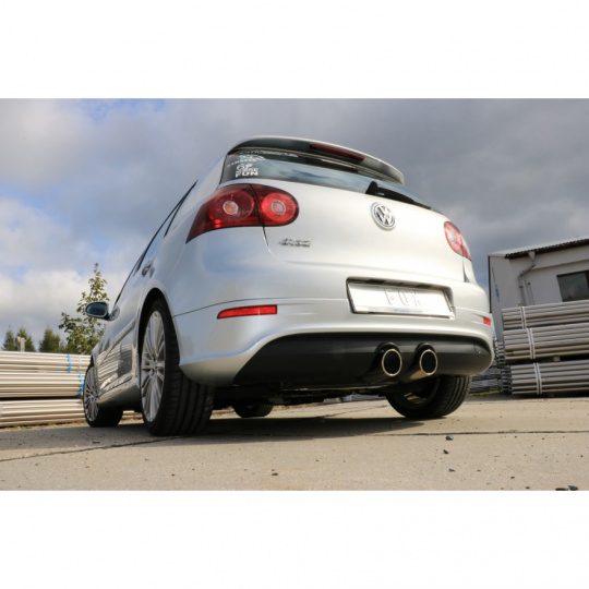 Fox Sportauspuff koncový tlumič výfuku s vývodem uprostřed s koncovkou 2x100 Typ 16 pro Volkswagen Golf V s motorem 3.2