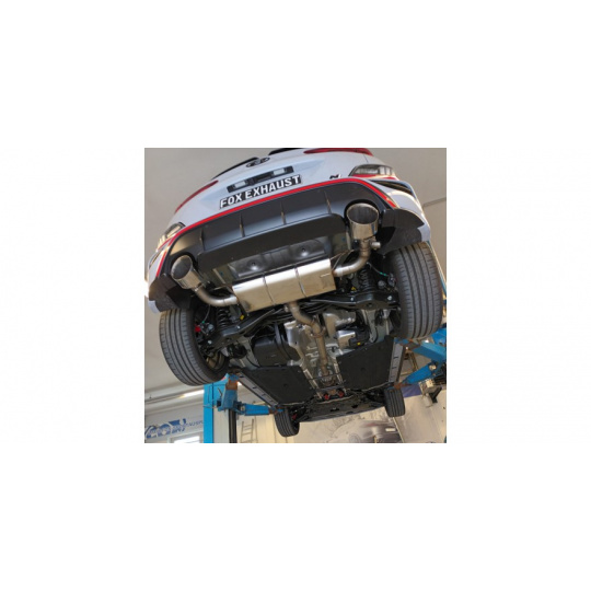 Fox Sportauspuff koncový díl výfuku s koncovkou 160x130 Typ 38 na obou stranách pro Hyundai Kona N s motorem 2.0