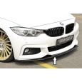 Rieger lipa pod přední nárazník pro BMW řada 4 F32, F33, F36 coupe (3-dvéř.), gran coupe (5-dvéř.), kabriolet vč. faceliftu, 03/13-06/15, 05/14-06/15, 07/15-, 11/12-06/15, plast ABS lakovaný do černé lesklé barvy