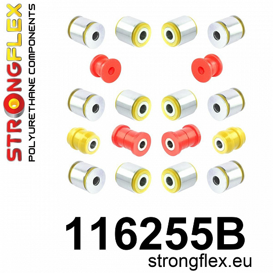 116255B: Strongflex Sada silentbloků zadního zavěšení 116255B: Strongflex Sada silentbloků zadního zavěšení