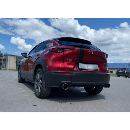 Fox Sportauspuff koncový tlumič výfuku s koncovkou 1x114 Typ 12 na obou stranách pro Mazda CX30 2019- s motorem 2.0