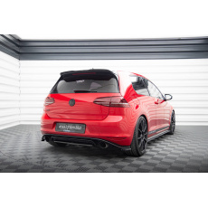 Maxton Design středový spoiler zadního nárazníku pro Volkswagen Golf GTI Mk7, červený lesklý plast ABS