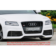 Rieger přední nárazník pro Audi A4 S4 B8, B81 avant, sedan před faceliftem, plast ABS bez povrchové úpravy, pro vozy s parkovacím asistentem (PDC)