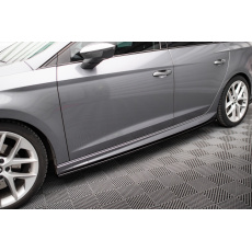 Maxton Design difuzory pod boční prahy ver.5 pro Seat Leon Mk3, Mk3 Facelift, černý lesklý plast ABS, Hatchback / Sportstourer Maxton Design difuzory pod boční prahy ver.5 pro Seat Leon Mk3, Mk3 Facelift, černý lesklý plast ABS, Hatchback / Sportstourer