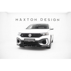 Maxton Design spoiler pod přední nárazník pro Volkswagen T-roc R Mk1, černý lesklý plast ABS