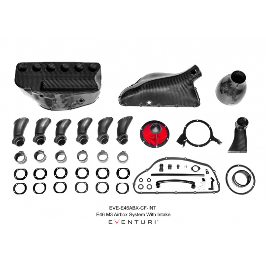 Eventuri hybridní karbonové sání pro BMW E46 M3, obsahuje: airbox + sání Eventuri hybridní karbonové sání pro BMW E46 M3, obsahuje: airbox + sání