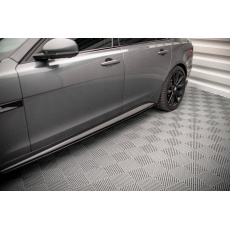 Maxton Design difuzory pod boční prahy pro Jaguar XF Mk2 /R-Sport, černý lesklý plast ABS