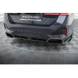 Maxton Design středový spoiler pod zadní nárazník s žebrováním v.2 pro BMW řada 5 G60 M-Pack, černý lesklý plast ABS