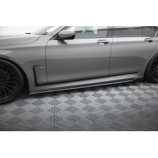 Maxton Design difuzory pod boční prahy pro BMW řada 7 G11 Facelift M-Pack, materiál pravý karbon