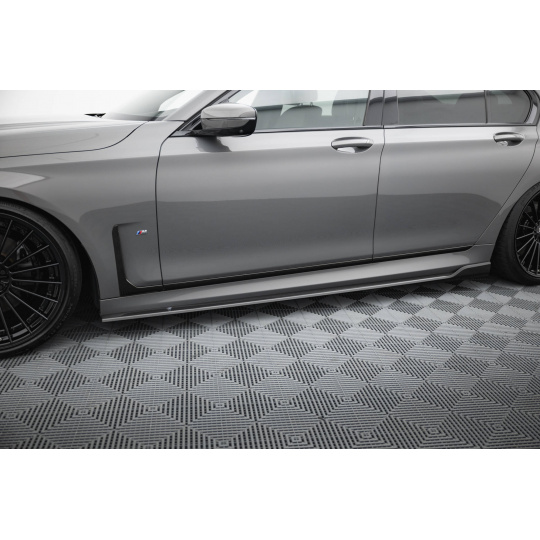 Maxton Design difuzory pod boční prahy pro BMW řada 7 G11 Facelift M-Pack, materiál pravý karbon