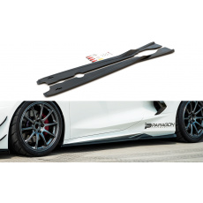 Maxton Design difuzory pod boční prahy pro Chevrolet Corvette C8, Carbon-Look Maxton Design difuzory pod boční prahy pro Chevrolet Corvette C8, Carbon-Look