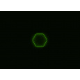 Kompletní LED hexagonové svítidlo zelené, rozměr: 1 element 97 x 84 cm