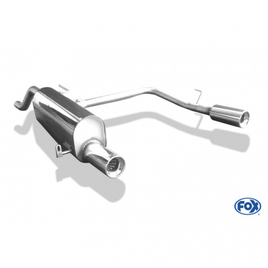 Fox Sportauspuff koncový tlumič výfuku s koncovkou 1x90 Typ 13 na obou stranách pro Opel Corsa D s motorem 1.0, 1.2, 1.3 D, 1.4, typ D