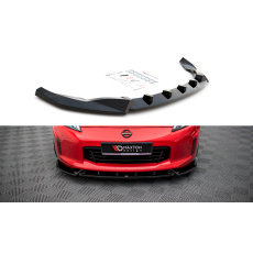 Maxton Design spoiler pod přední nárazník ver.3 pro Nissan 370Z Facelift, černý lesklý plast ABS