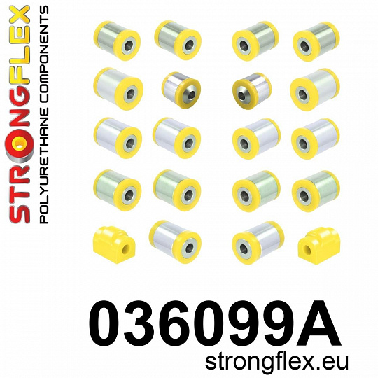 036099A: Strongflex Sada silentbloků zadního zavěšení varianta SPORT