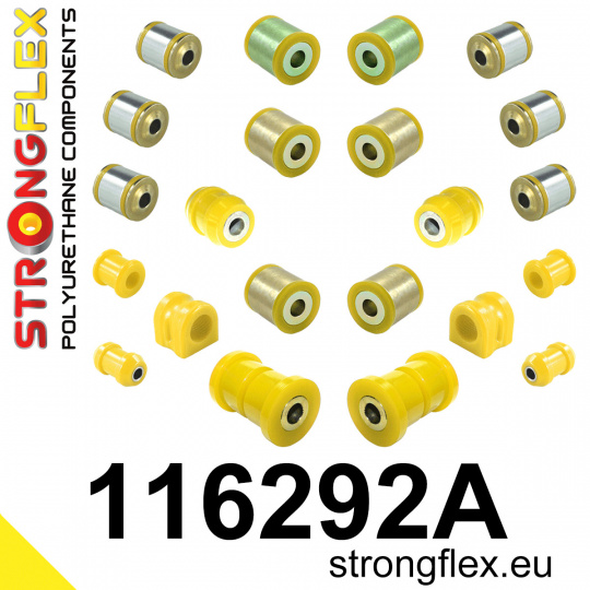 116292A: Strongflex Sada silentbloků zadního zavěšení varianta SPORT