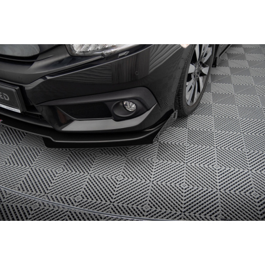 Maxton Design rohové spoilery pod přední nárazník pro Honda Civic Mk10, plast ABS bez povrchové úpravy