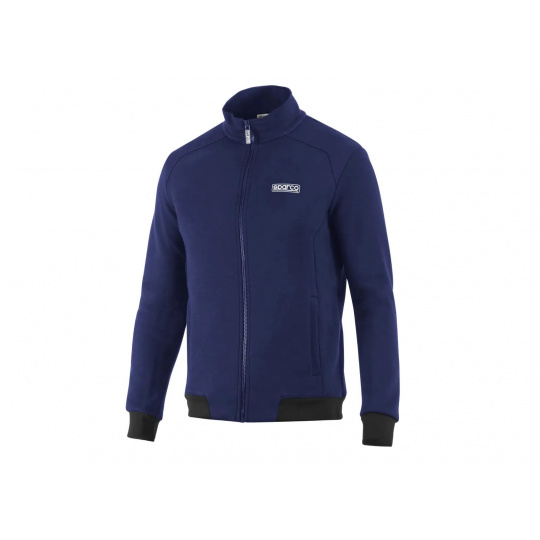 Sparco mikina na zip bez kapuce, barva: modrá, velikost: M