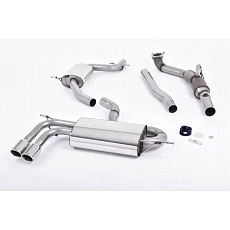 Milltek Sport výfukový systém Turbo-back vč. Hi-Flow sportovního katalyzátoru s rezonátorem (tišší) pro Audi A3 2.0T FSI quattro 5-dvéř. SportBack 2004-2012