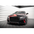 Maxton Design spoiler pod přední nárazník pro Audi A7 C7, černý lesklý plast ABS, RS7-Look