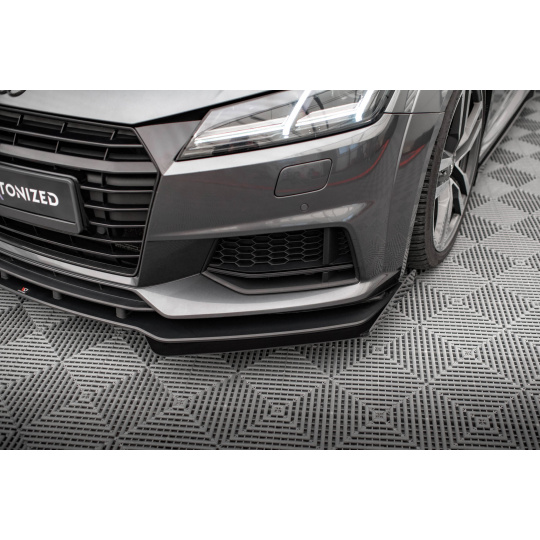 Maxton Design rohové spoilery pod přední nárazník pro Audi TT 8S, plast ABS bez povrchové úpravy, S-Line