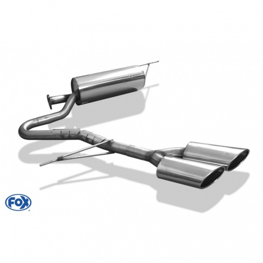 Fox Sportauspuff koncový díl výfuku s koncovkou 2x115x85 Typ 38 pro Mitsubishi L200 KAOT Fourcap s motorem 2.5, Fourcap 4dvéř.