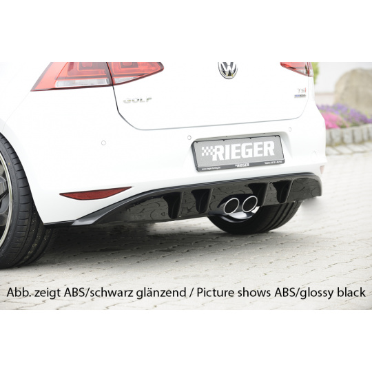 Rieger vložka zadního nárazníku pro Volkswagen Golf 7 3-dvéř., 5-dvéř., plast ABS bez povrchové úpravy