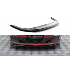 Maxton Design spoiler pod přední nárazník ver.4 pro Volkswagen Golf GTI Mk8, černý lesklý plast ABS