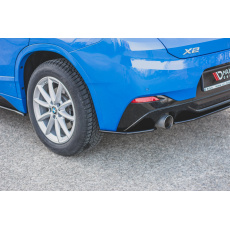 Maxton Design boční difuzory pod zadní nárazník pro BMW X2 F39, černý lesklý plast ABS